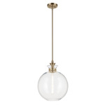 Laria Globe Pendant - Champagne Bronze / Clear