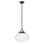 Nella Pendant - Black / Clear / Opal 