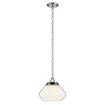 Nella Pendant - Polished Nickel / Clear / Opal 