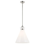 Laria Cone Pendant - Polished Nickel / Opal