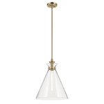 Laria Cone Pendant - Champagne Bronze / Clear
