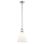 Laria Cone Pendant - Polished Nickel / Opal