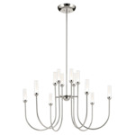 Moraine Chandelier - Polished Nickel / Clear Etched