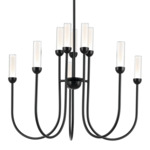 Moraine Chandelier - Black / Clear Etched