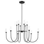 Moraine Chandelier - Black / Clear Etched