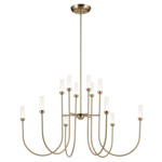 Moraine Chandelier - Champagne Bronze / Clear Etched