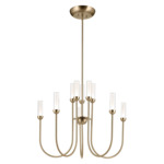 Moraine Chandelier - Champagne Bronze / Clear Etched