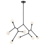 Cassius Convertible Chandelier - Black / Opal