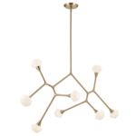 Cassius Convertible Chandelier - Champagne Bronze / Opal