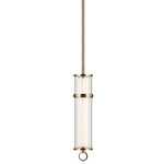 Riven Pendant - Champagne Bronze / Clear / White