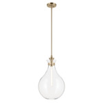 Laria Drop Pendant - Champagne Bronze / Clear