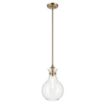 Laria Drop Pendant - Champagne Bronze / Clear