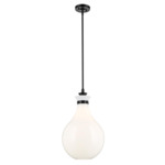 Laria Drop Pendant - Black / Opal