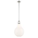 Laria Drop Pendant - Polished Nickel / Opal