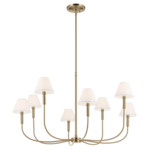 Eadie Chandelier - Champagne Bronze / White