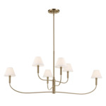 Eadie Tiered Chandelier - Champagne Bronze / White