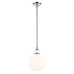 Laria Globe Pendant - Polished Nickel / Opal