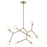 Cassius Convertible Chandelier - Champagne Bronze / Opal