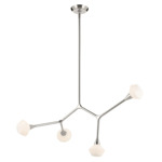 Cassius Convertible Chandelier - Polished Nickel / Opal