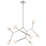 Cassius Convertible Chandelier - Polished Nickel / Opal