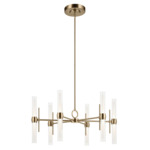 Riven Chandelier - Champagne Bronze / Clear / White