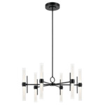 Riven Chandelier - Black / Clear / White