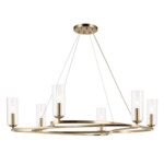 Harpin Chandelier - Champagne Bronze / Clear