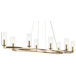Harpin Linear Chandelier - Champagne Bronze / Clear