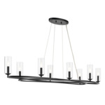 Harpin Linear Chandelier - Black / Clear