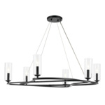 Harpin Chandelier - Black / Clear