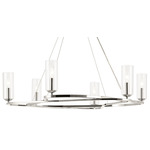 Harpin Chandelier - Polished Nickel / Clear