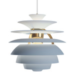 PH Snowball Pendant - Dusty Blue / Brass