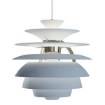 PH Snowball Pendant - Dusty Blue / Chrome