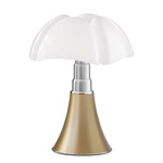 Minipipistrello Table Lamp - Satin Brass / White