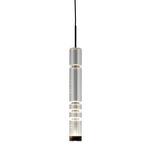Bamboo Pendant - Dark Grey / Clear