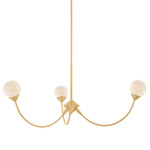 Natasha Chandelier - Aged Brass / Cloud