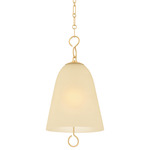 Christine Pendant - Aged Brass / Champagne