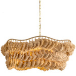 Daria Chandelier - Aged Brass / Banana Fiber