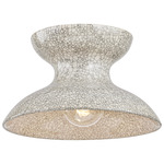Carina Semi Flush Ceiling Light - Aged Brass / Belgian Crackle