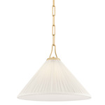 Merida Pendant - Aged Brass / White