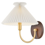Acacia Wall Sconce - Aged Brass / White Linen