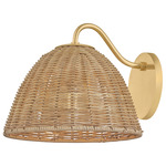 Katniss Wall Sconce - Aged Brass / Natural