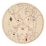 Silhouette Round Rug - Multicolor