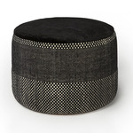 Tres Persian Vegetal Pouf - Black