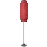 Lollipop Floor Lamp - Black Nickel / Crimson Red