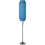 Lollipop Floor Lamp - Black Nickel / Sky Blue