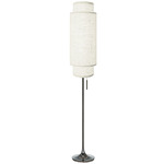 Lollipop Floor Lamp - Black Nickel / White