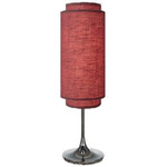Lollipop Table Lamp - Black Nickel / Crimson Red