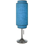 Lollipop Table Lamp - Black Nickel / Sky Blue