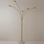 Mushroom Floor Lamp - Weathered Brass